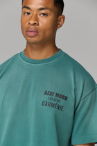 LES GENS WASHED GREEN T-SHIRT
