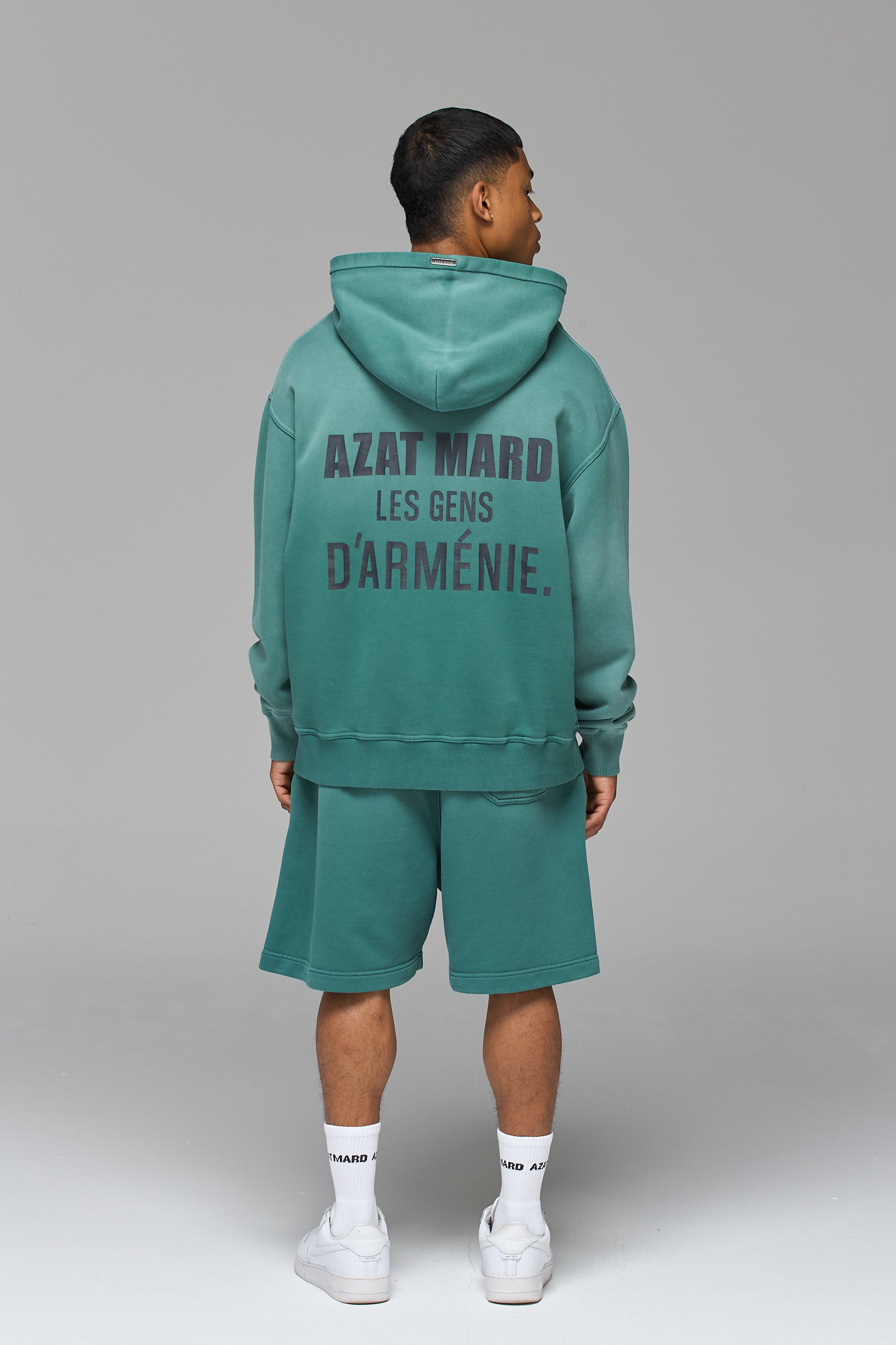 LES GENS WASHED GREEN HOODIE