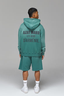 LES GENS WASHED GREEN HOODIE