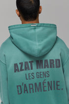 LES GENS WASHED GREEN HOODIE