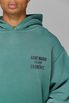LES GENS WASHED GREEN HOODIE