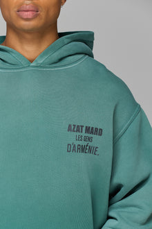LES GENS WASHED GREEN HOODIE