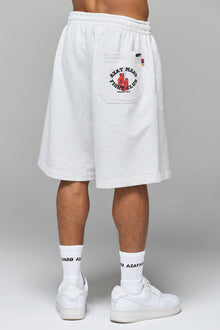 FIGHT CLUB LONG-LENGTH GREY SHORTS