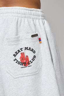 FIGHT CLUB LONG-LENGTH GREY SHORTS