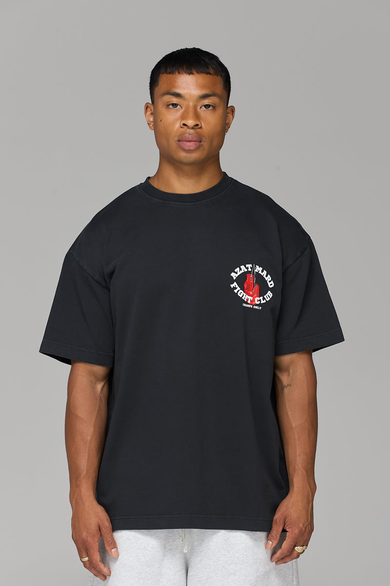 FIGHT CLUB WASHED BLACK T-SHIRT