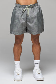 KHAKI ARMENIAN PATTERN SWIM SHORTS