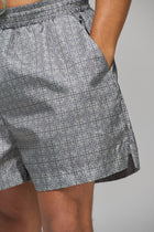 KHAKI ARMENIAN PATTERN SWIM SHORTS