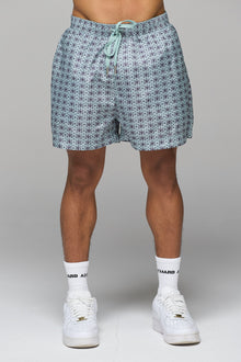 GREY ARMENIAN PATTERN SWIM SHORT