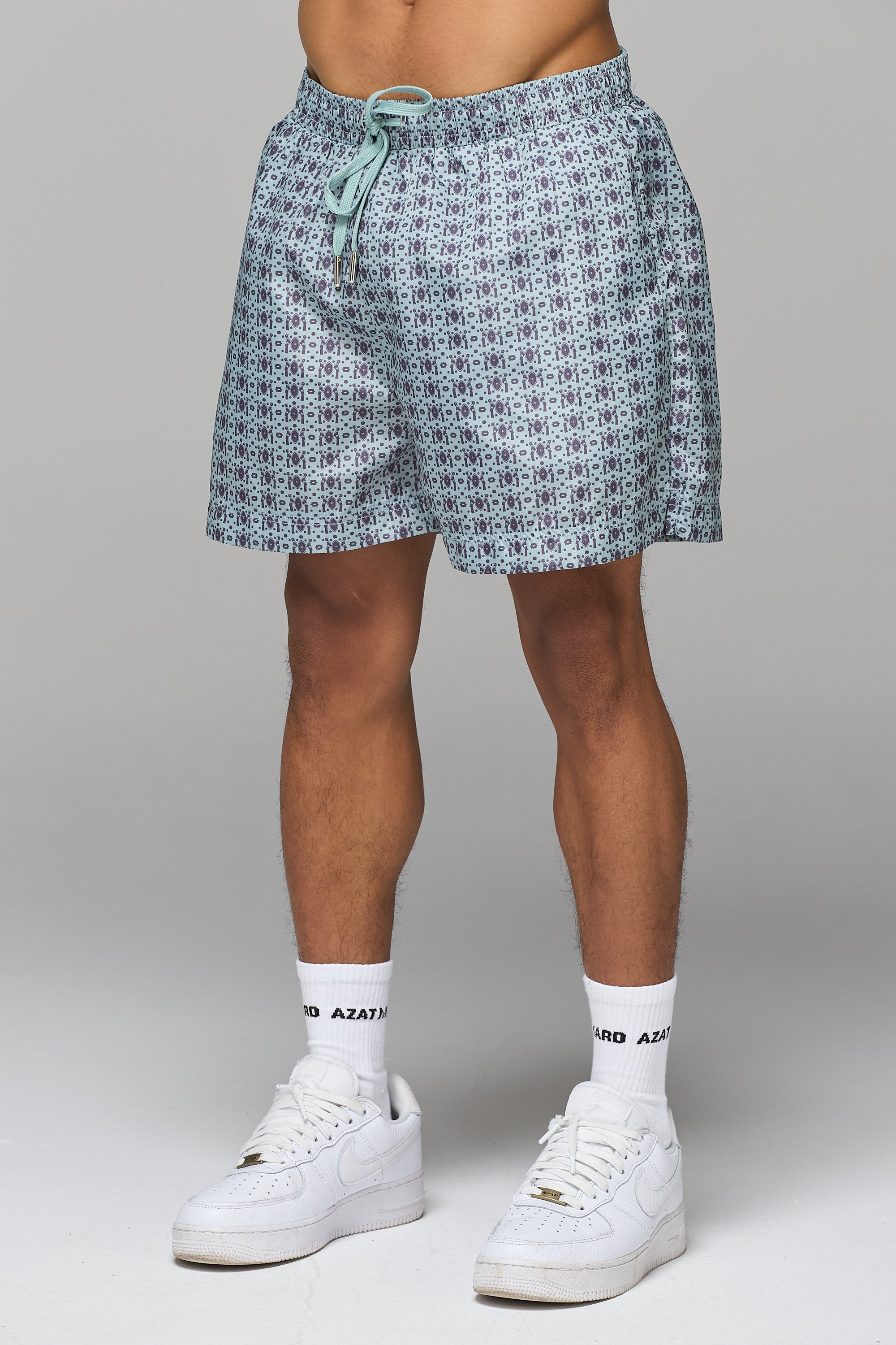 GREY ARMENIAN PATTERN SWIM SHORT