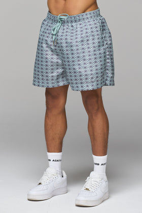 GREY ARMENIAN PATTERN SWIM SHORT