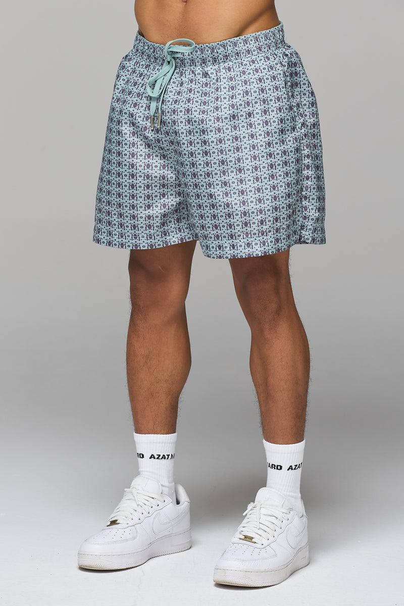 GREY ARMENIAN PATTERN SWIM SHORT