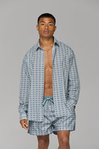 GREY ARMENIAN PATTERN SWIM SHORT