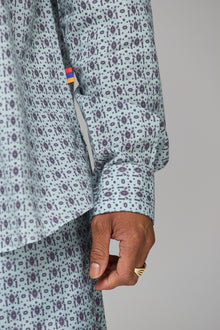 GREY ARMENIAN PATTERN RELAXED SHIRT