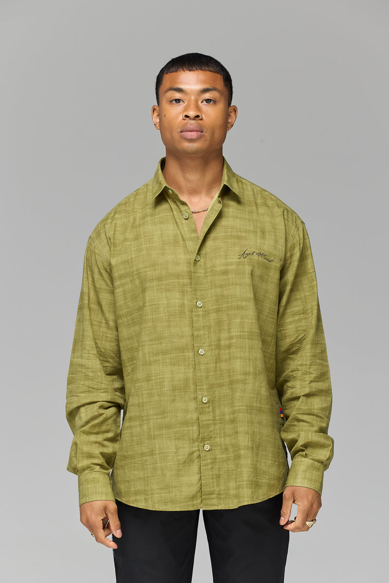 GREEN RELAXED SHIRT