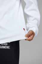 LES GENS WHITE RELAXED WAFFLE LONG SLEEVE T-SHIRT