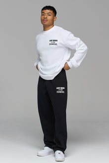 LES GENS BLACK RELAXED STRAIGHT LEG JOGGERS