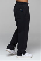 LES GENS BLACK RELAXED STRAIGHT LEG JOGGERS