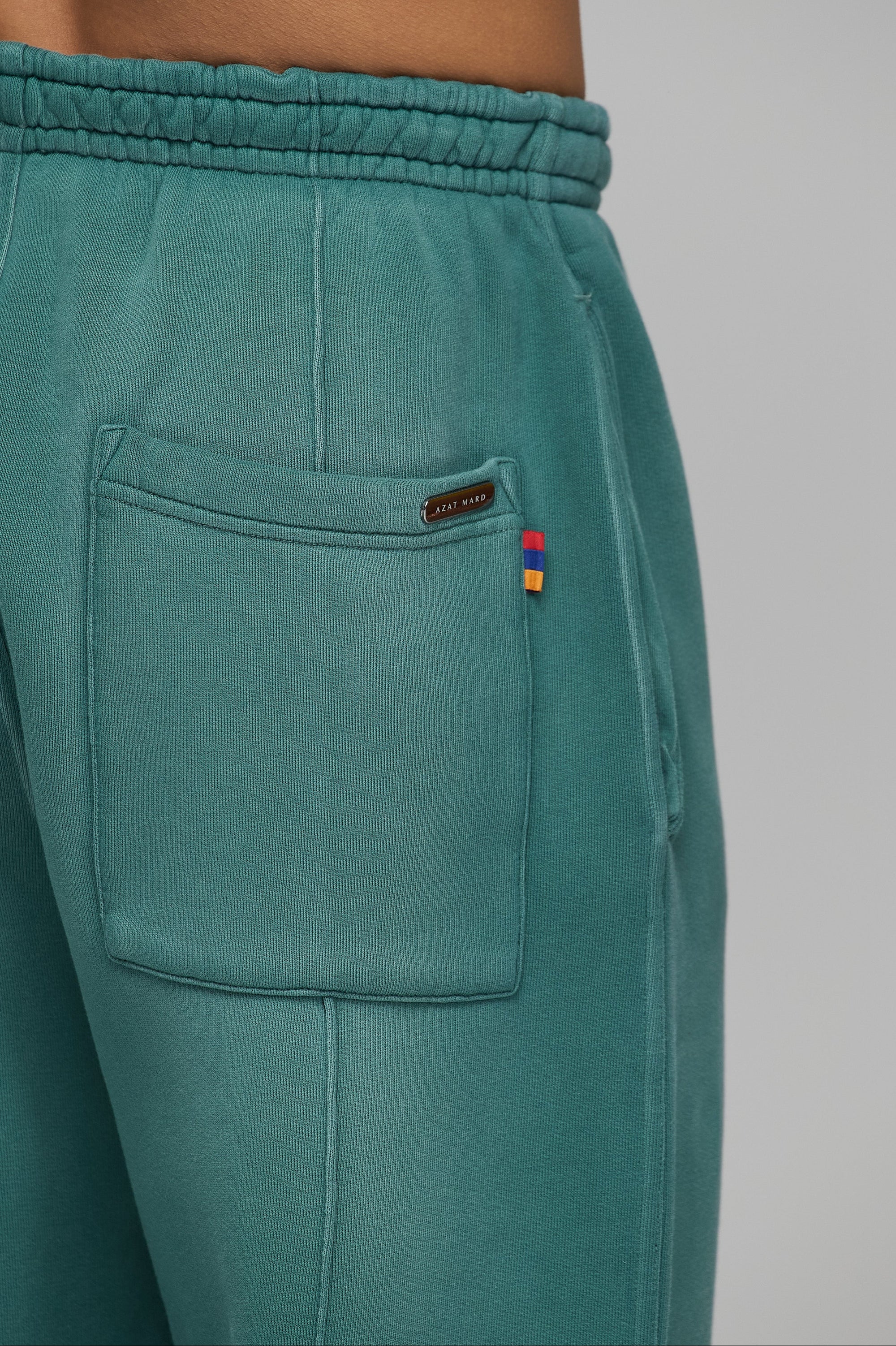 LES GENS WASHED GREEN RELAXED STRAIGHT LEG JOGGERS