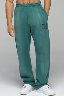 LES GENS WASHED GREEN RELAXED STRAIGHT LEG JOGGERS
