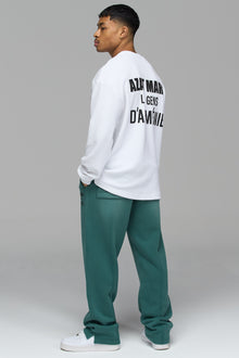 LES GENS WASHED GREEN RELAXED STRAIGHT LEG JOGGERS