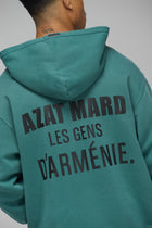 LES GENS WASHED GREEN HOODIE