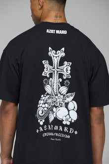 ARMENIAN KHACHKAR BLACK T-SHIRT