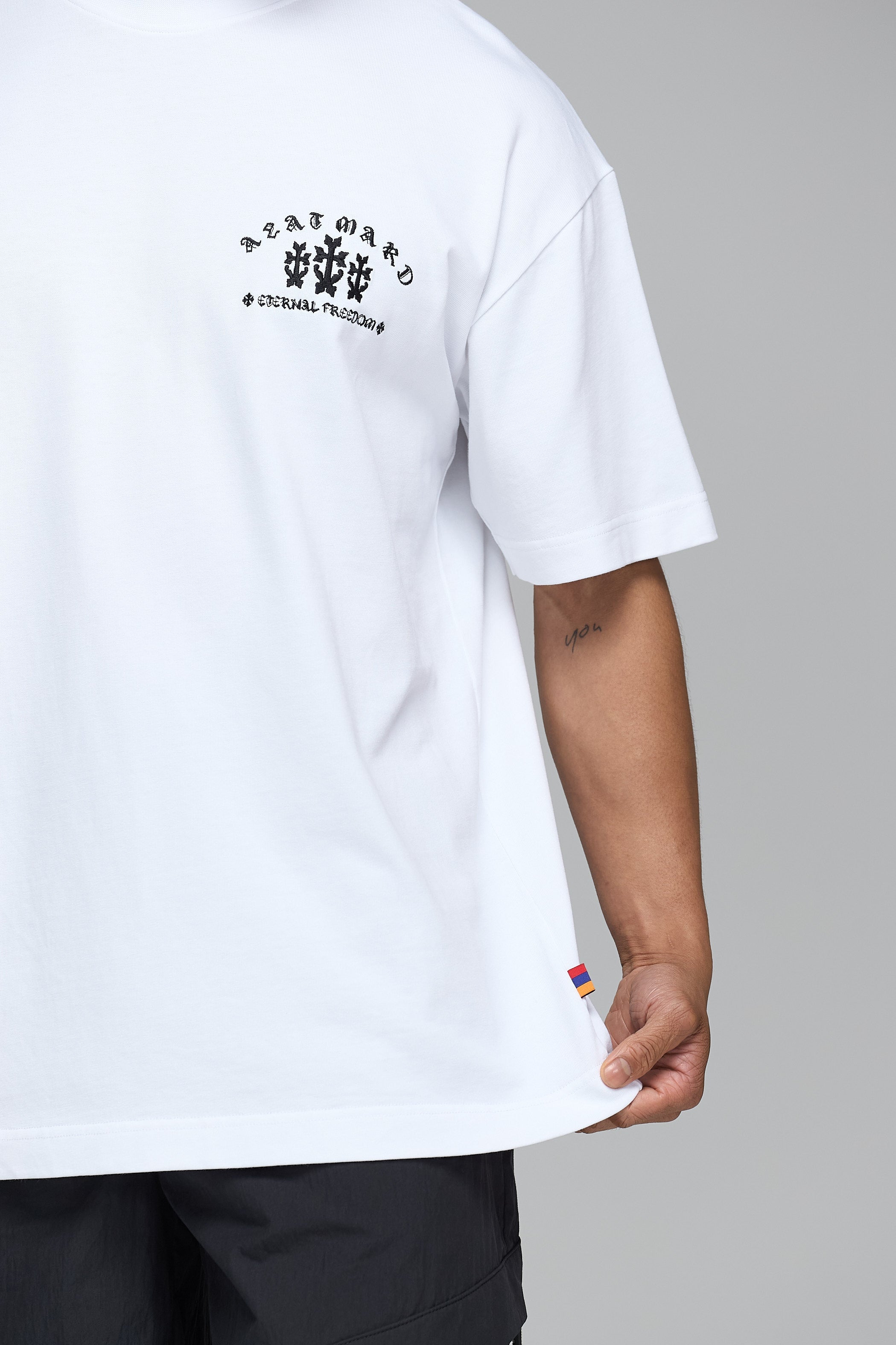 ARMENIAN KHACHKAR WHITE T-SHIRT