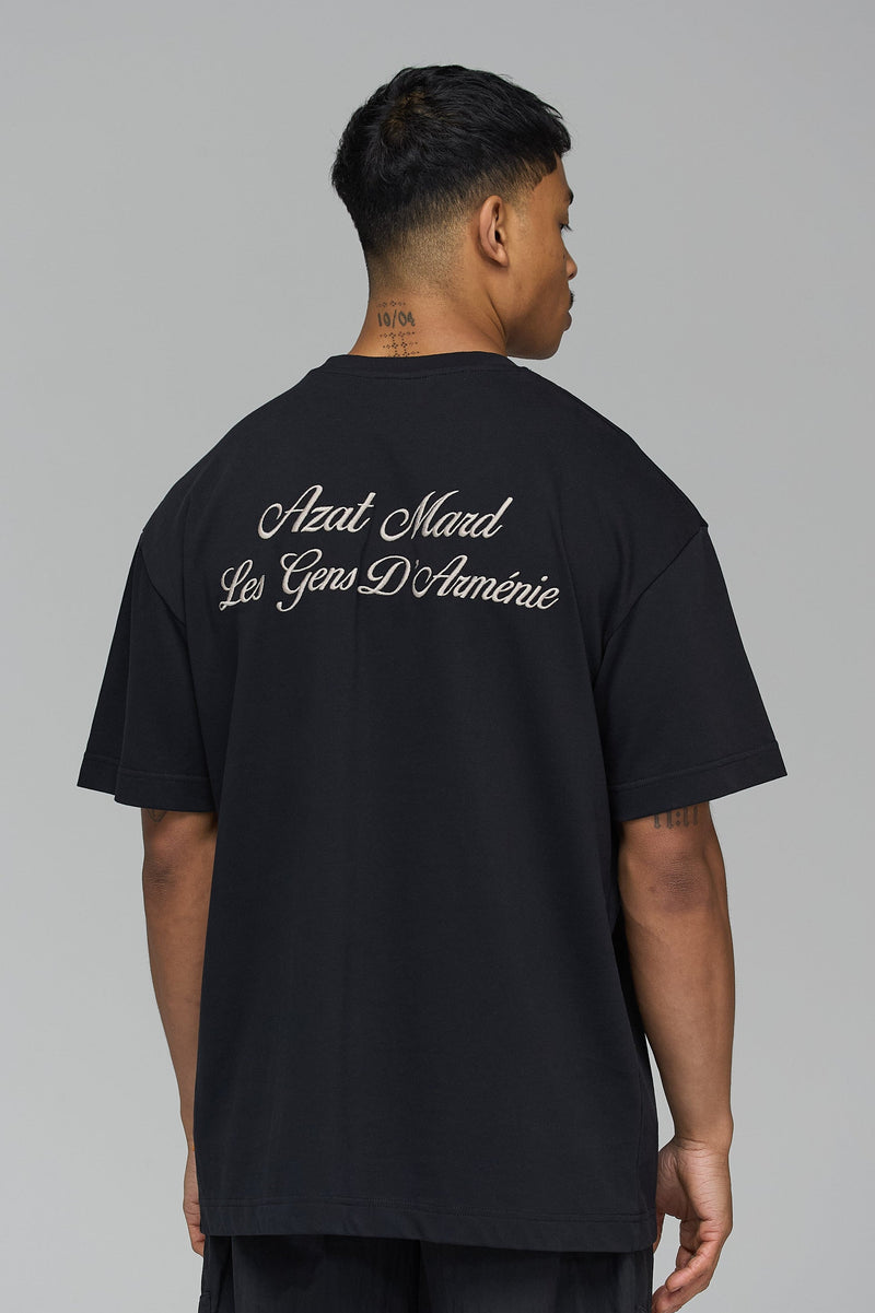 LES GENS SIGNATURE BLACK T-SHIRT