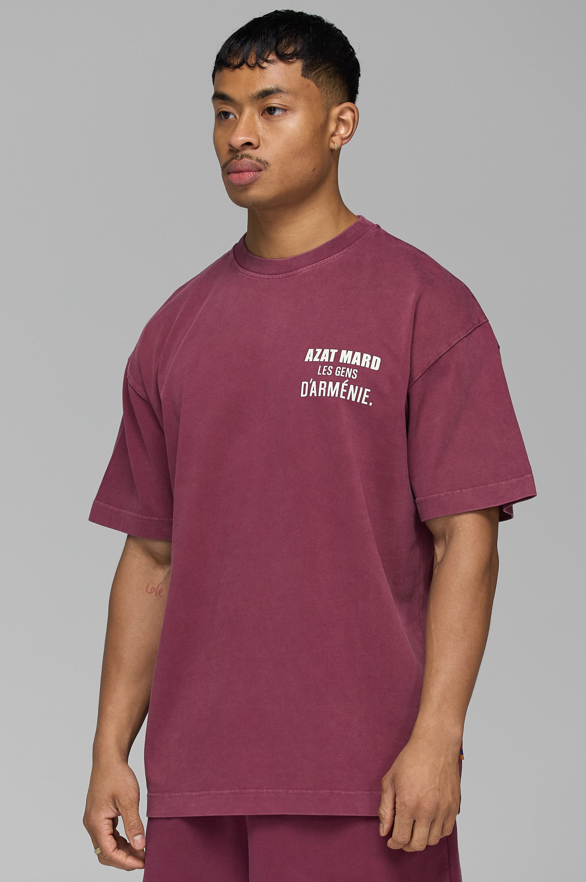 T-SHIRT MARRON DÉLAVÉ LES GENS