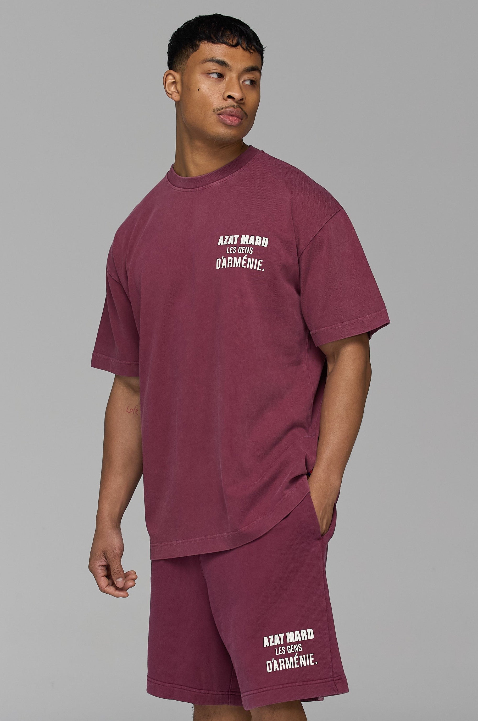 T-SHIRT MARRON DÉLAVÉ LES GENS