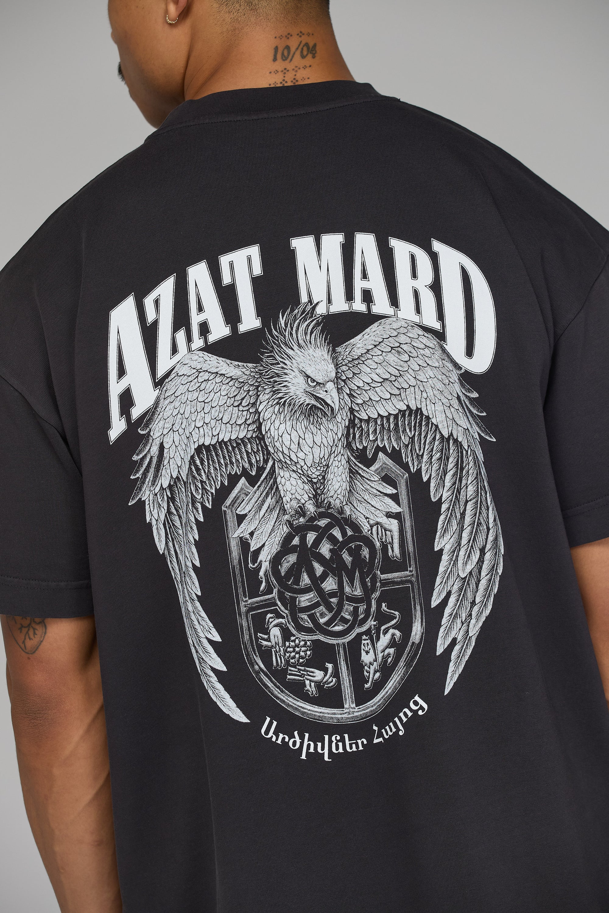 EAGLES OF ARMENIA T-SHIRT IN WASHED BLACK