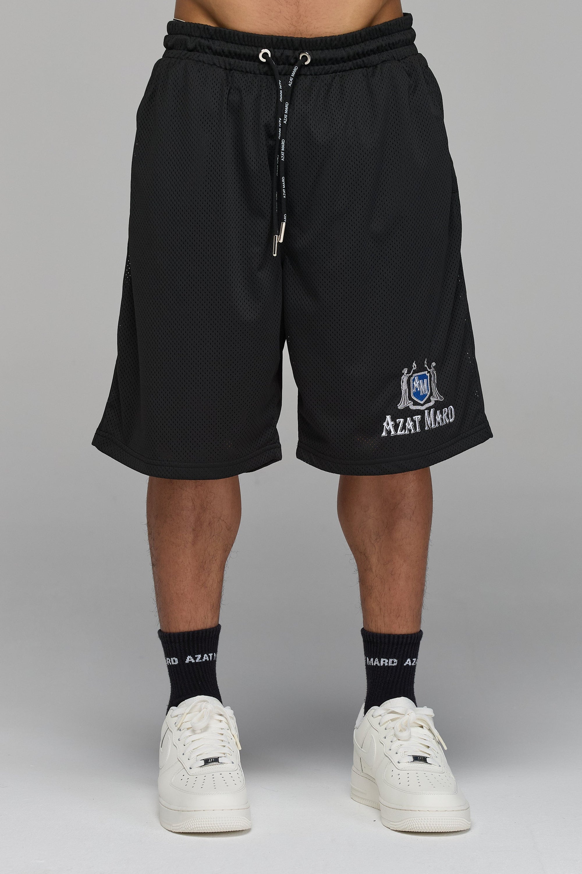 THE LOST GUIDING LIGHT BLACK MESH SHORTS