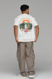 ESCAPE TO DILIJAN VINTAGE WHITE T-SHIRT