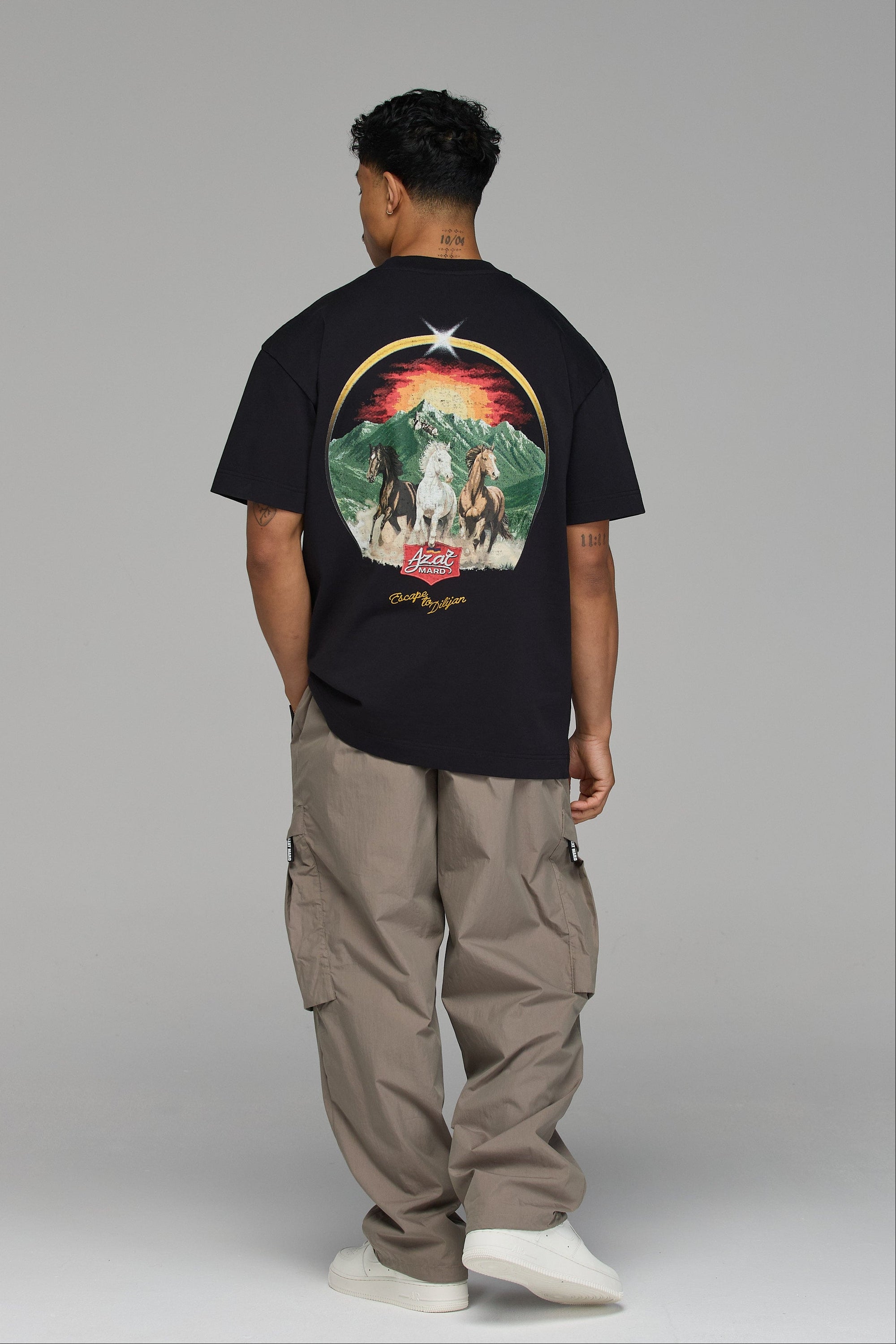 ESCAPE TO DILIJAN BLACK T-SHIRT