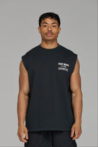 LES GENS SLEEVELESS T-SHIRT IN WASHED BLACK
