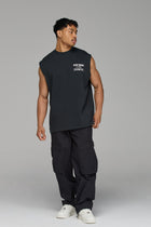 LES GENS SLEEVELESS T-SHIRT IN WASHED BLACK