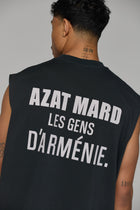 LES GENS SLEEVELESS T-SHIRT IN WASHED BLACK