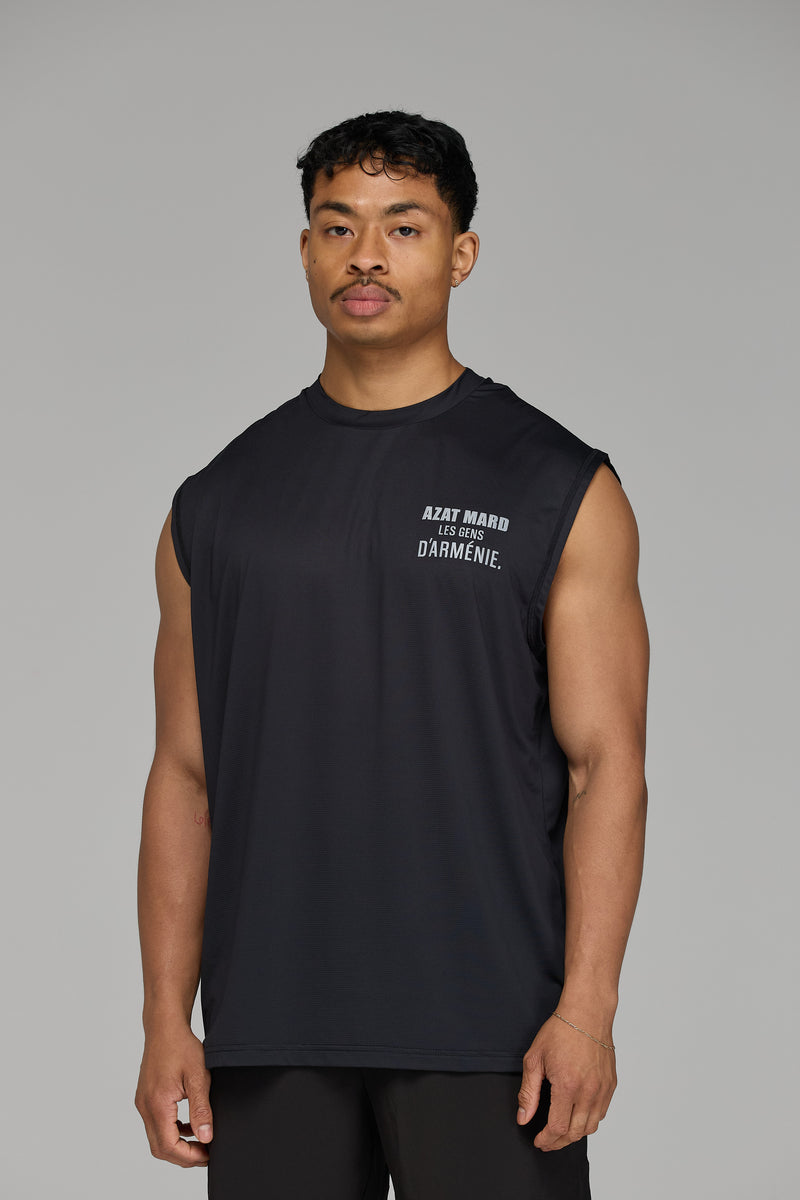 LES GENS ACTIVE VEST IN BLACK