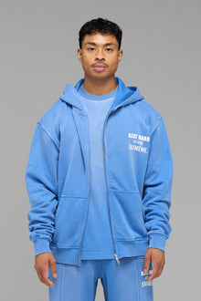 LES GENS MALIBU BLUE ZIPPER HOODIE