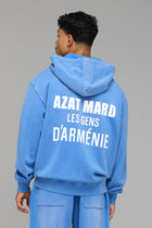 LES GENS MALIBU BLUE ZIPPER HOODIE