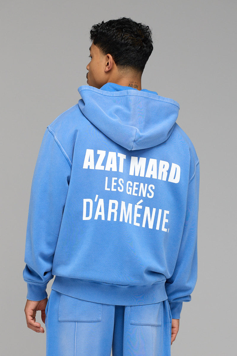 LES GENS MALIBU BLUE ZIPPER HOODIE