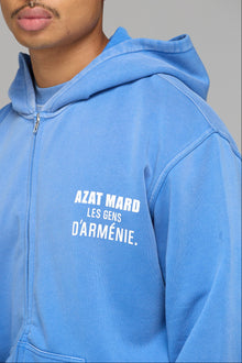LES GENS MALIBU BLUE ZIPPER HOODIE