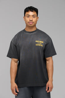 LES GENS WASHED BLACK WITH YELLOW T-SHIRT