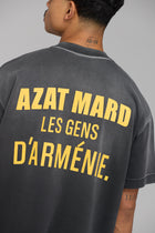 LES GENS WASHED BLACK WITH YELLOW T-SHIRT