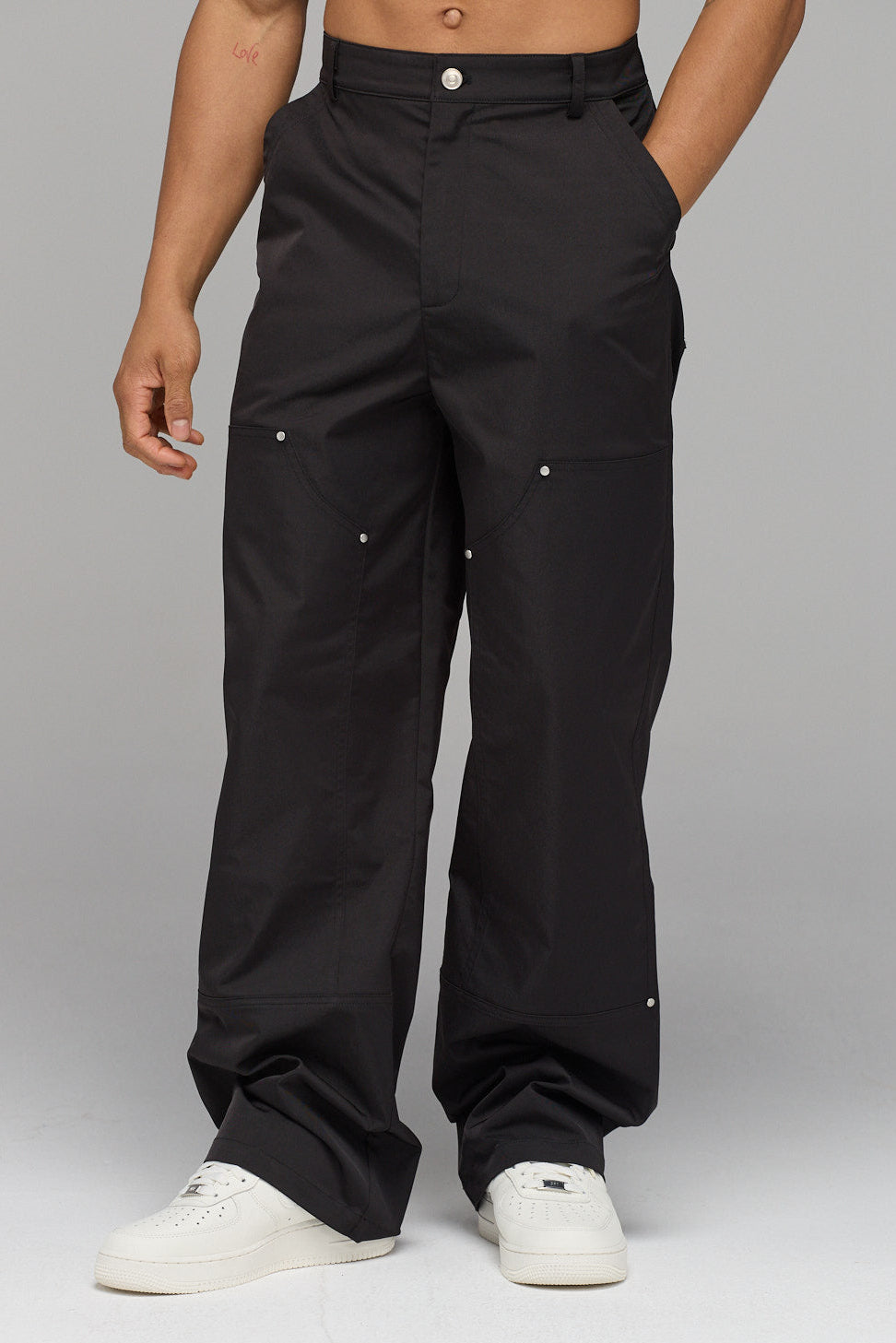 BLACK CARPENTER TROUSERS
