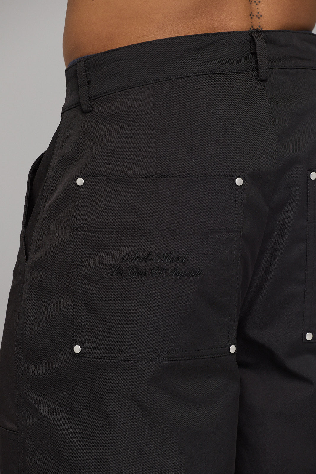 BLACK CARPENTER TROUSERS