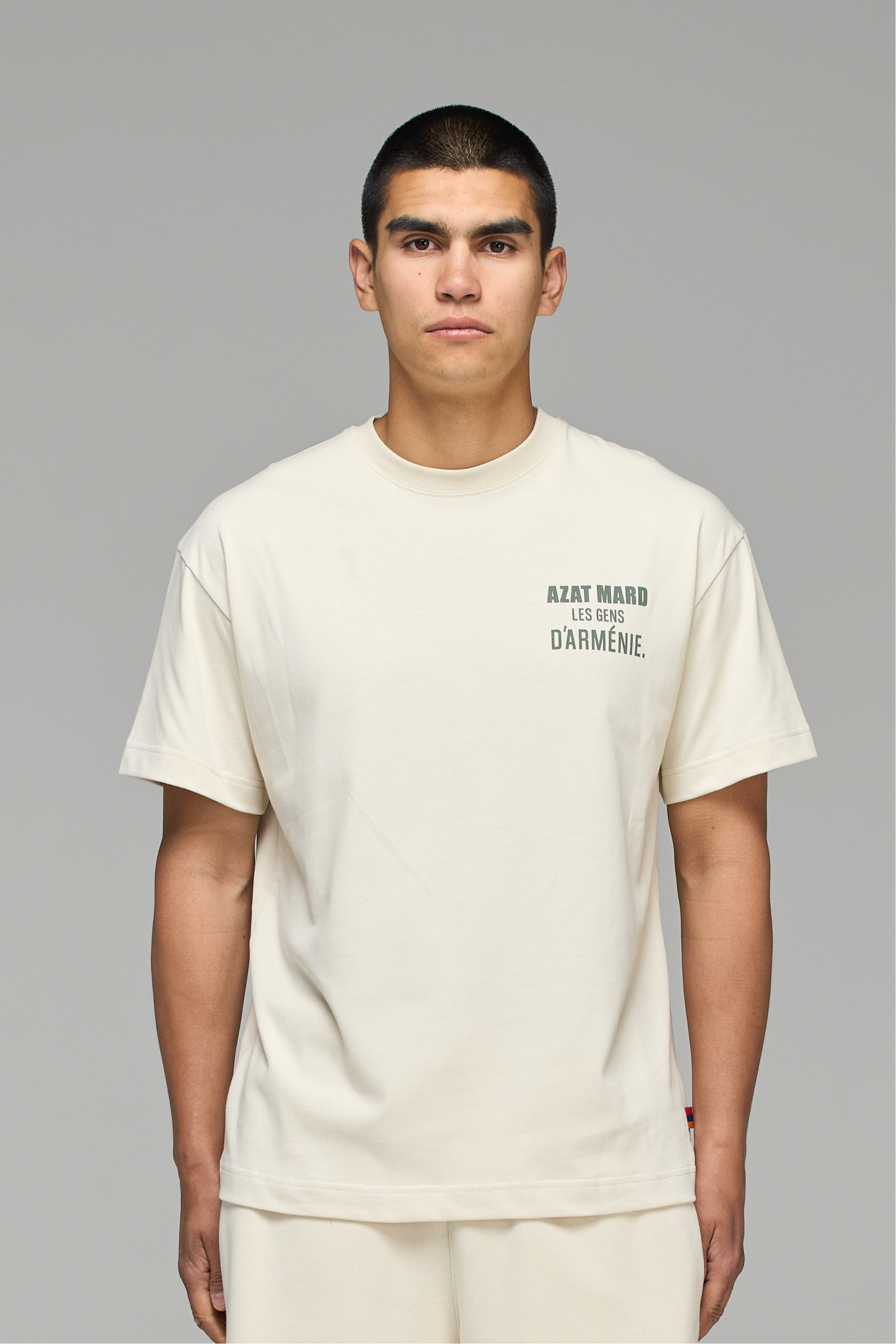 LES GENS STONE/GREEN T-SHIRT