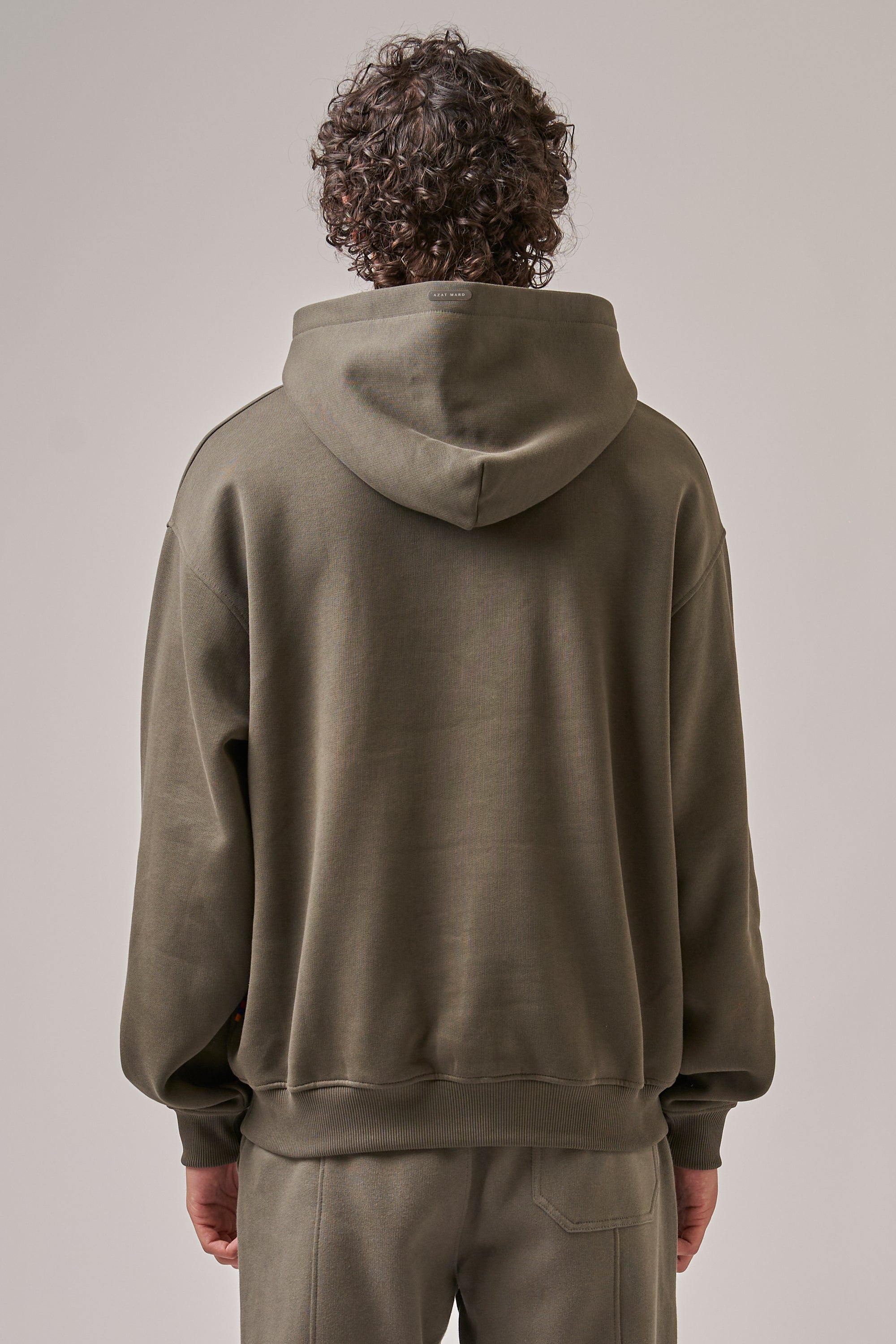 KHAKI/WHITE HOODIE