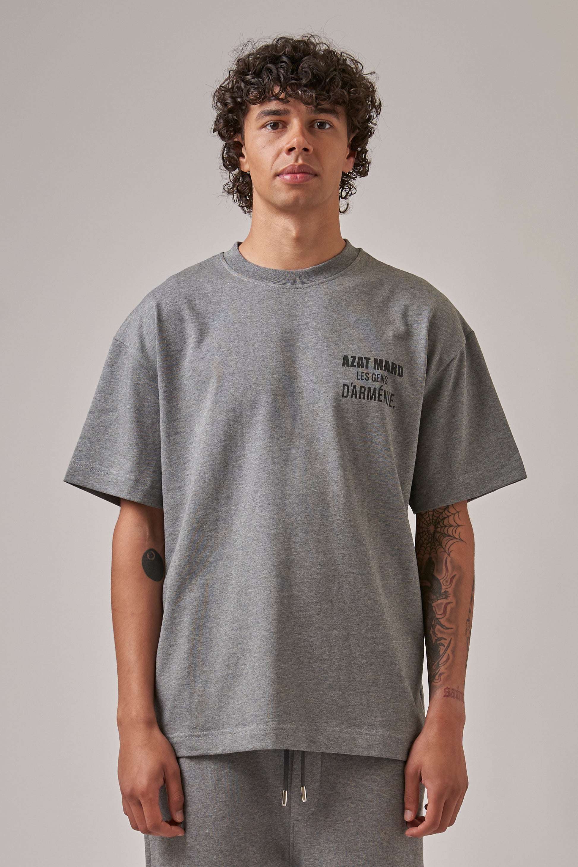 grey marl shirt