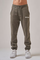 KHAKI/WHITE LOGO JOGGERS